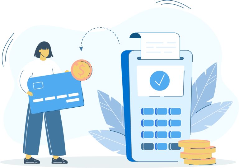 Flat credit card ilustration