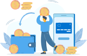 Flat wallet ilustration